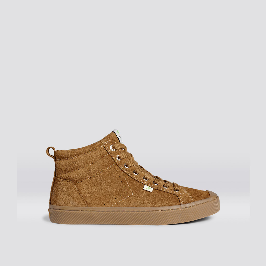 OCA HIGH Cariuma High Top Suede Hombre Camel | OSPDAX710