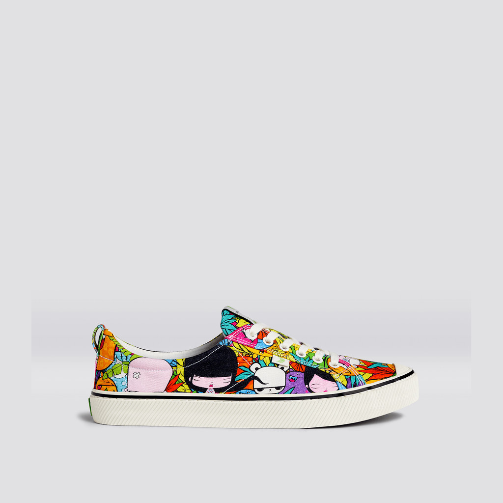 OCA LOW Cariuma Low Top Canvas Mujer OCA Low Toz Print | VDGBCR715