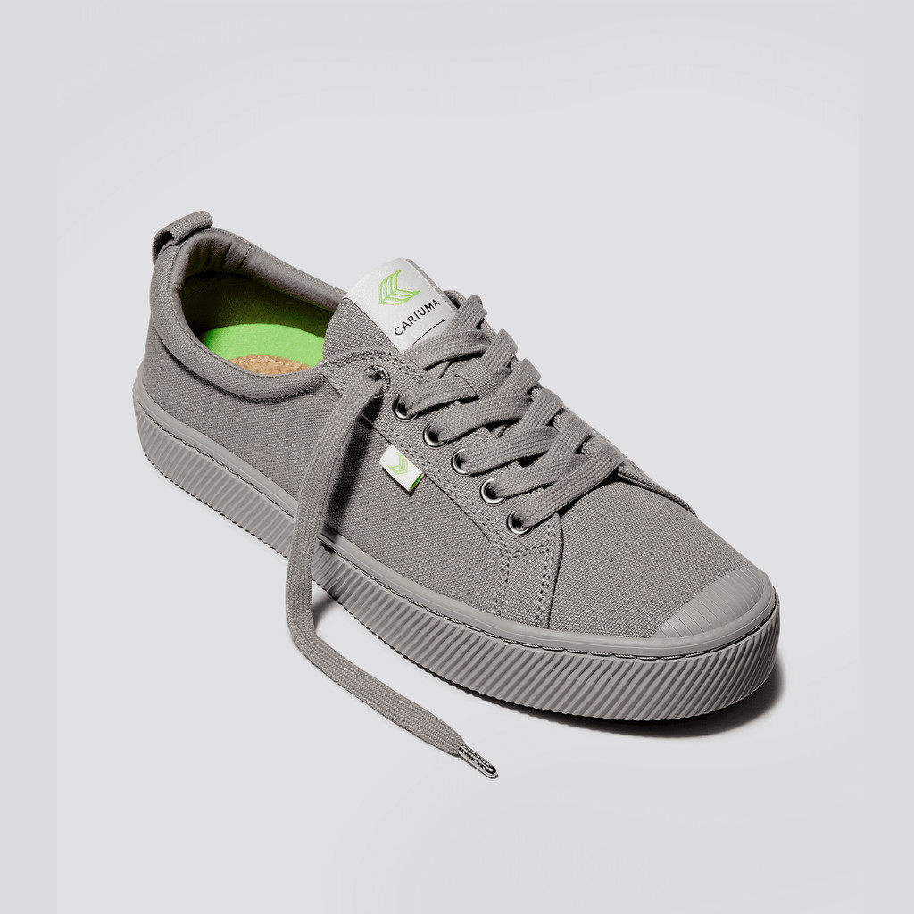 OCA LOW Cariuma Low Top Lona Vegan Hombre Gris | XHOVWY628