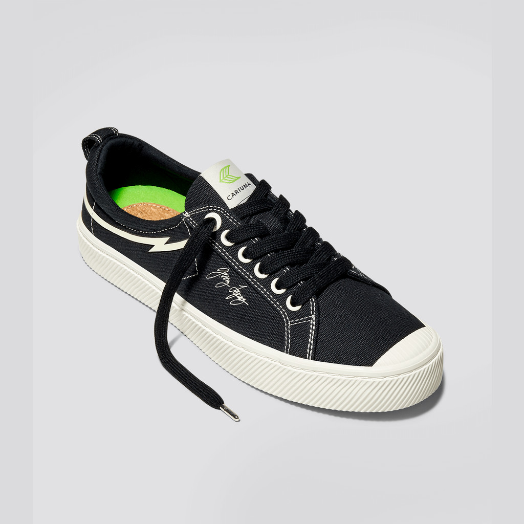 OCA LOW Cariuma Low Top Lona Vegan Hombre Negras | BXSNCD139