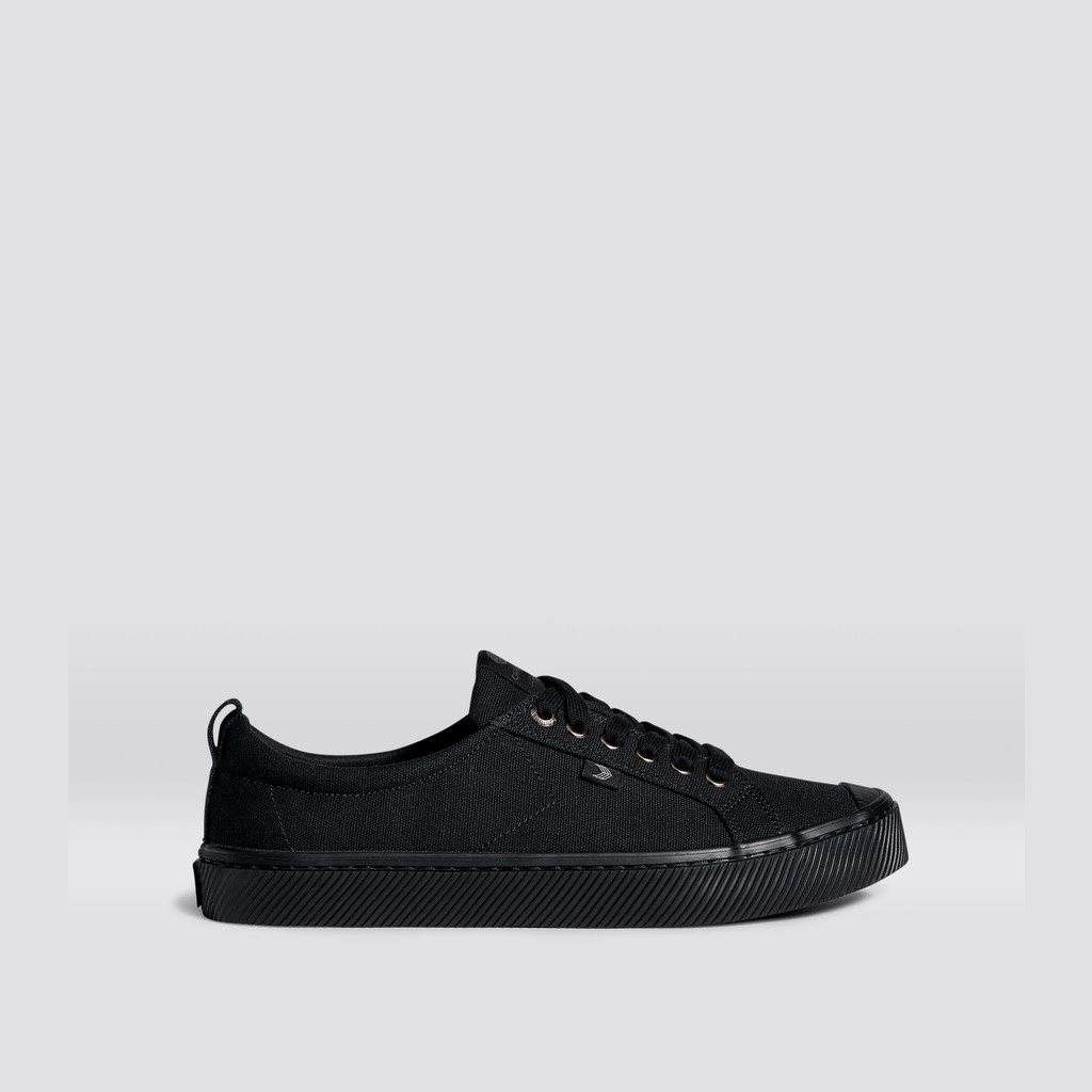 OCA LOW Cariuma Low Top Lona Vegan Hombre Negras | OPQKXE178