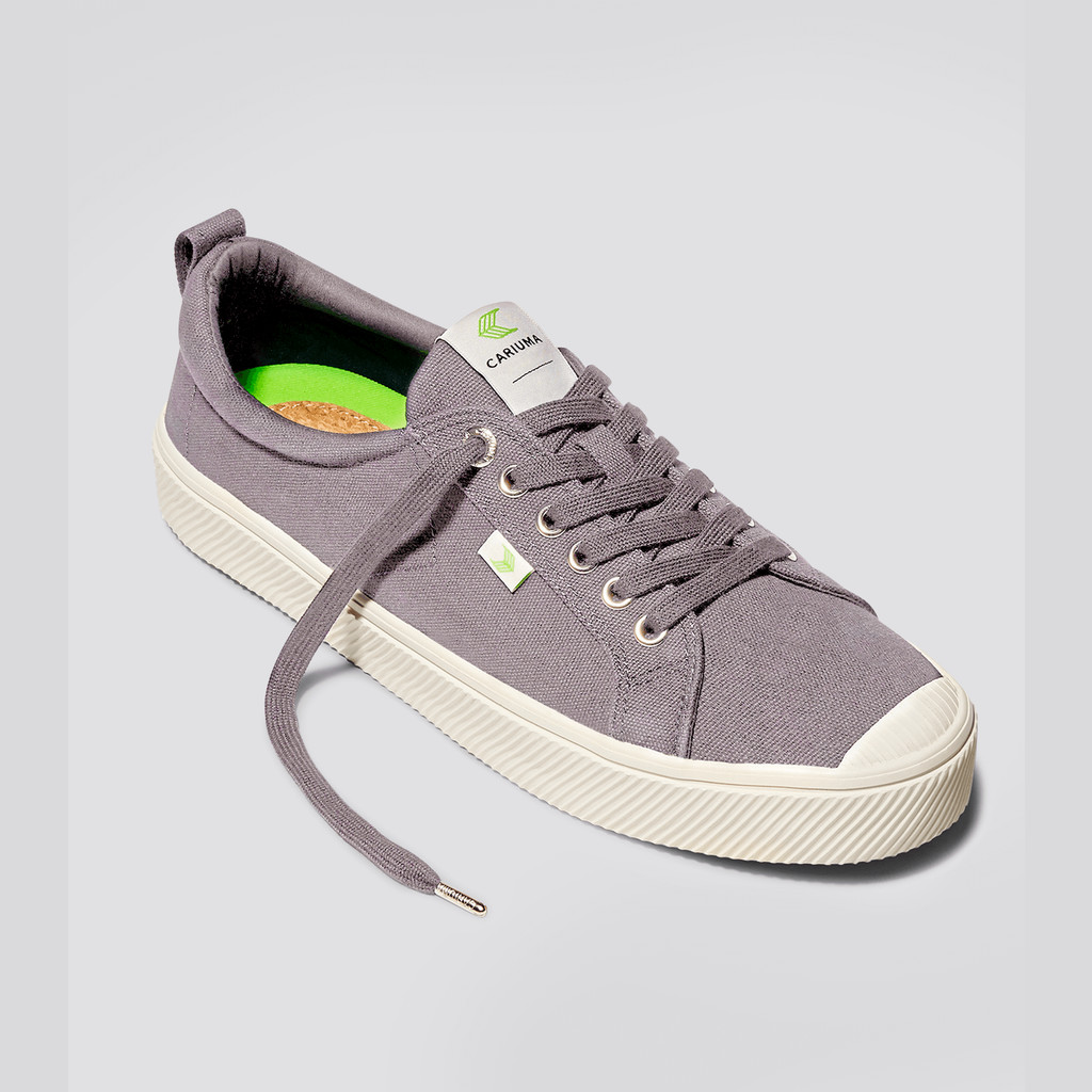 OCA LOW Cariuma Low Top Lona Vegan Hombre Gris | IQLVAK193