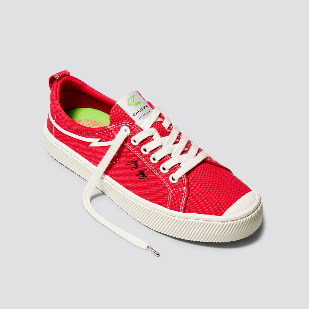 OCA LOW Cariuma Low Top Lona Vegan Hombre Rojas | EXDPKC943