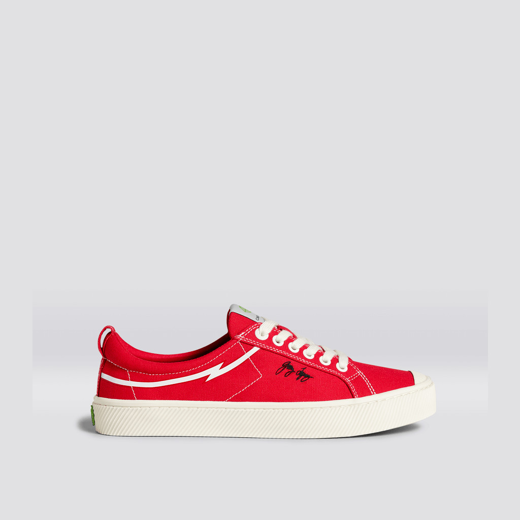 OCA LOW Cariuma Low Top Lona Vegan Hombre Rojas | EXDPKC943