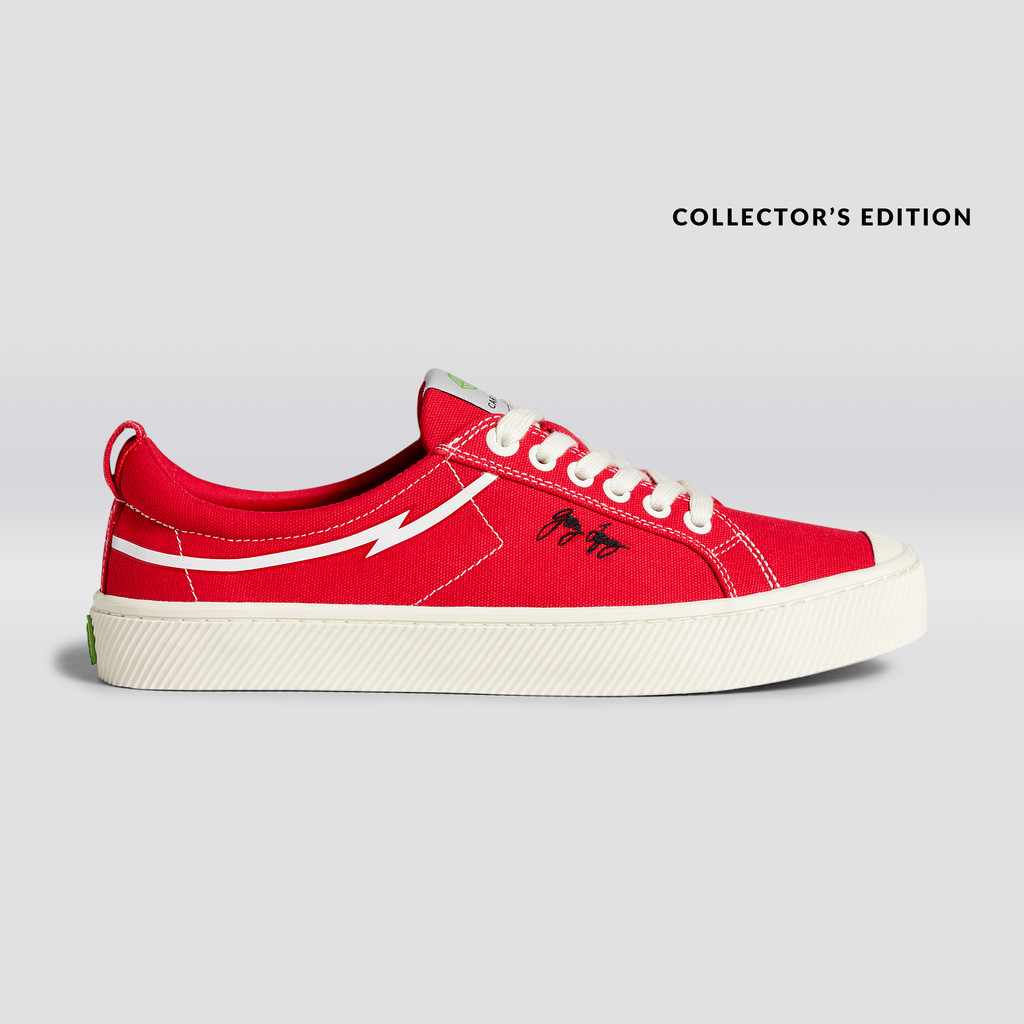 OCA LOW Cariuma Low Top Lona Vegan Mujer Rojas | ANHZIC659