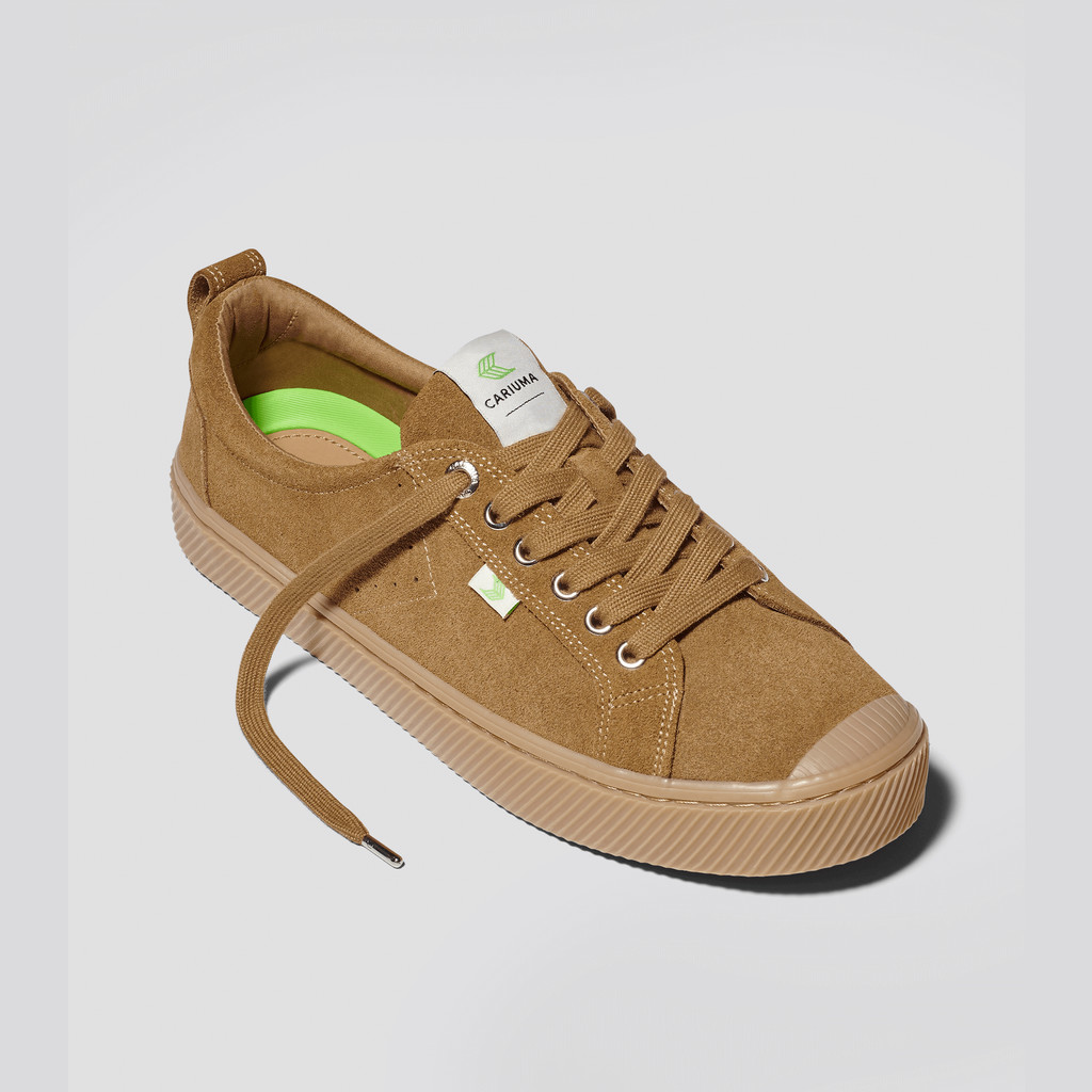 OCA LOW Cariuma Low Top Suede Hombre All Camel | WOPDMR601