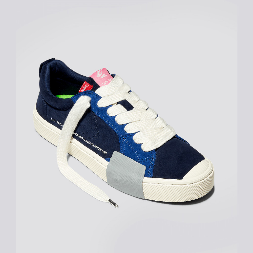 OCA LOW Cariuma Low Top Suede Hombre Azul Marino | YTIXNM172