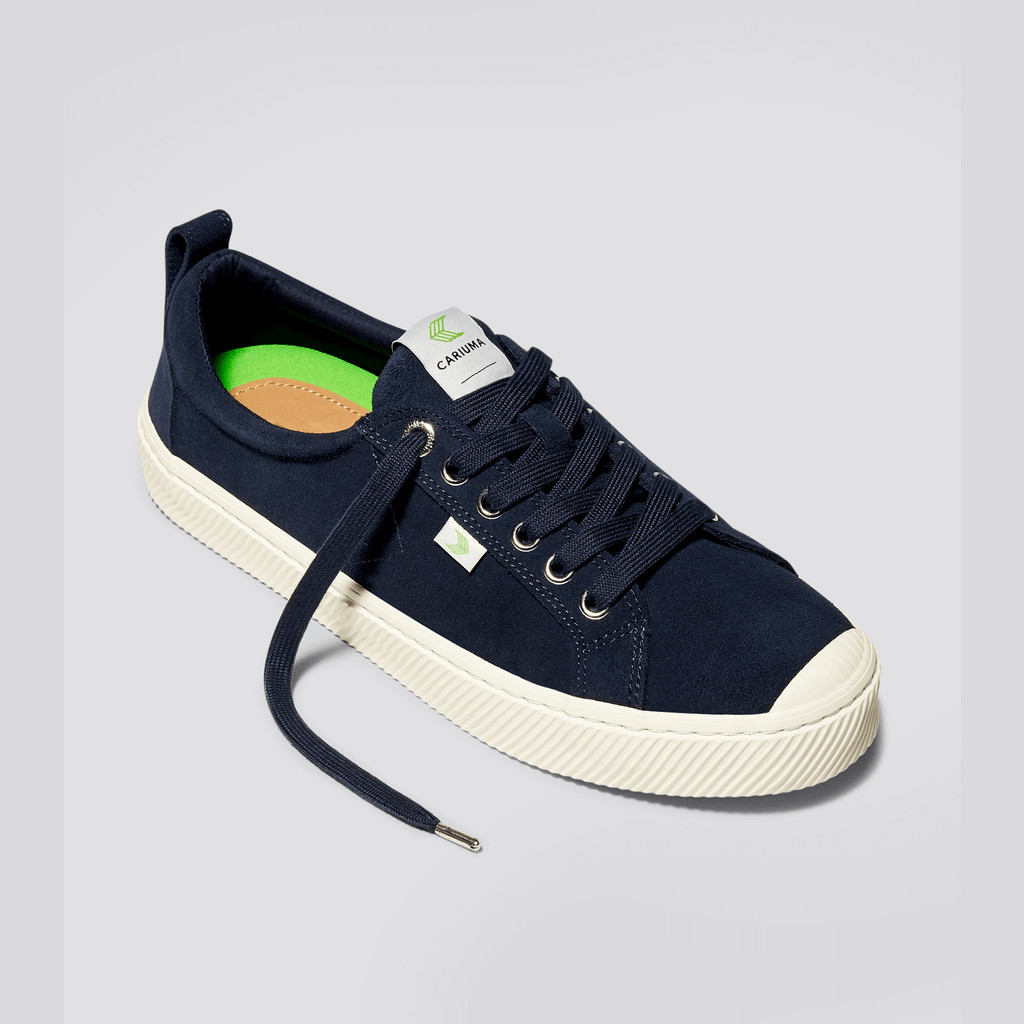 OCA LOW Cariuma Low Top Suede Hombre Azules | UNOYTG280