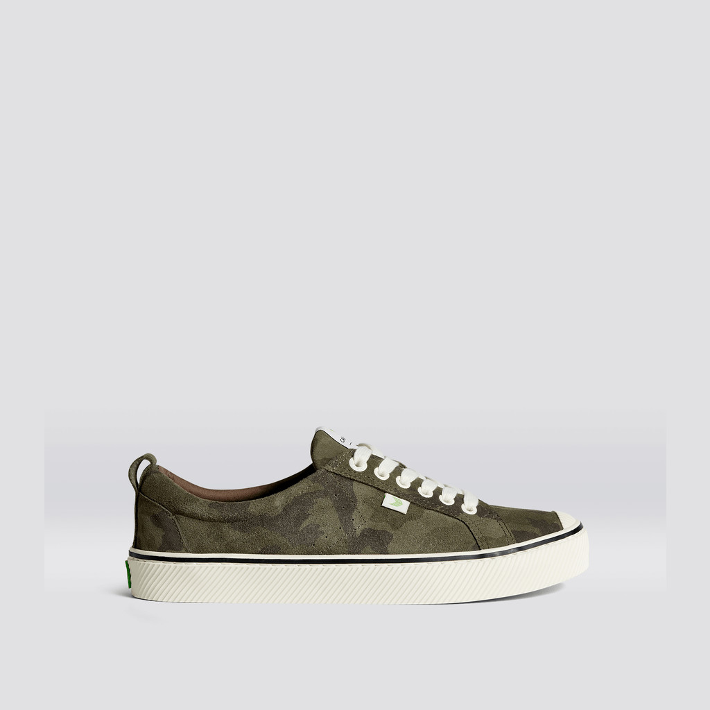 OCA LOW Cariuma Low Top Suede Hombre Camouflage | HQXEBV386