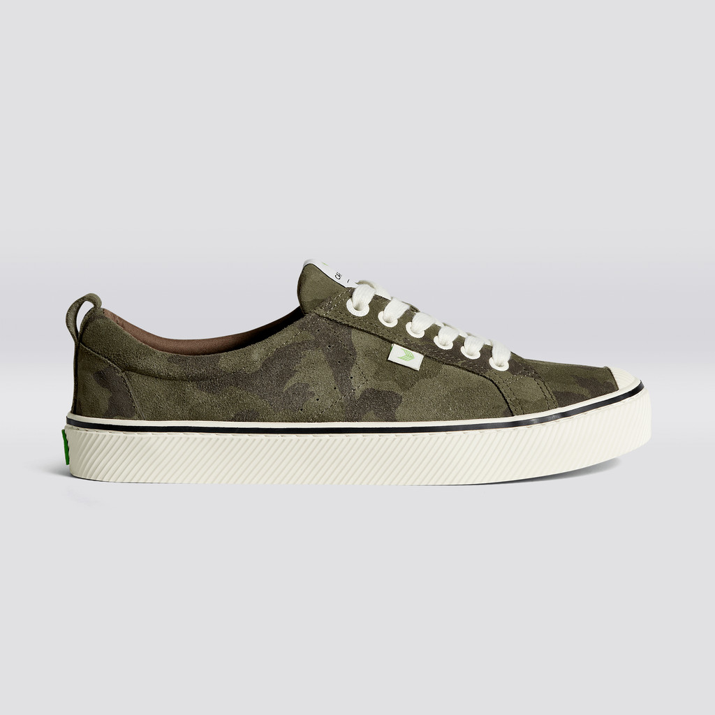 OCA LOW Cariuma Low Top Suede Hombre Camouflage | HQXEBV386