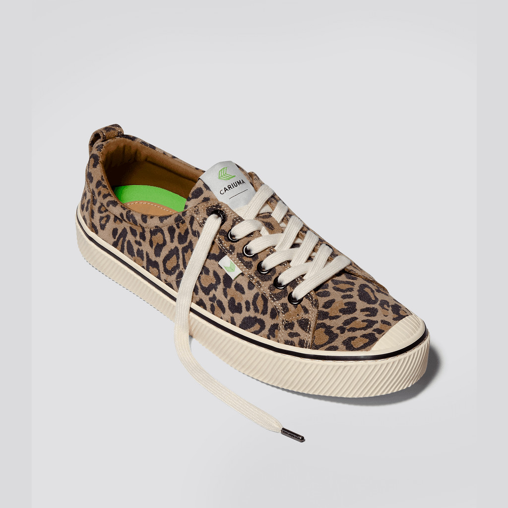 OCA LOW Cariuma Low Top Suede Hombre Leopardo | NPIXOC968