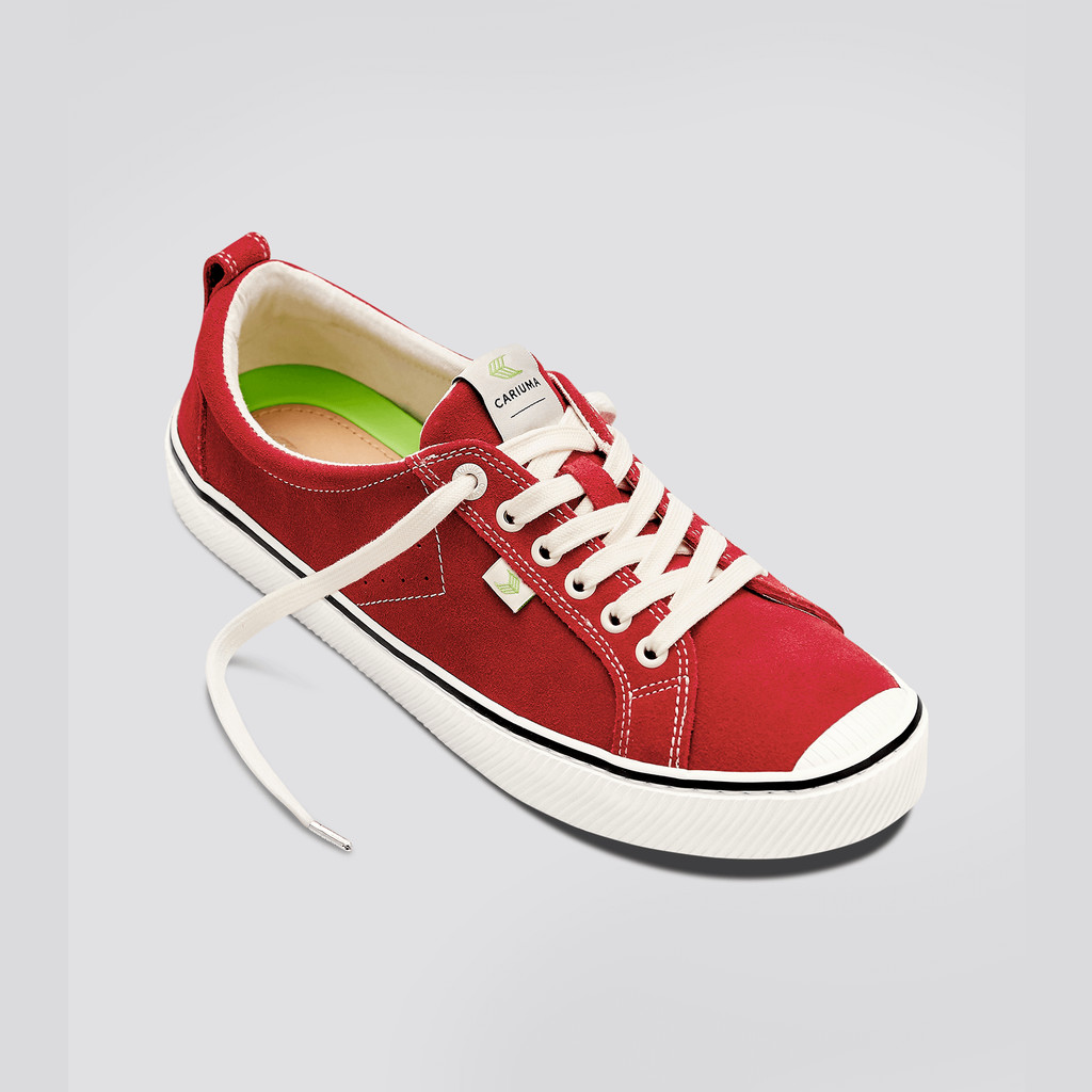 OCA LOW Cariuma Low Top Suede Hombre Rojas | PEGNIU367