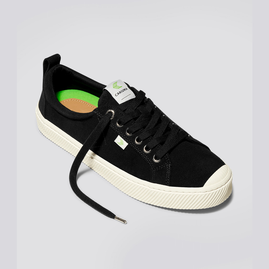 OCA LOW Cariuma Low Top Suede Mujer Negras | ZAMNBD617